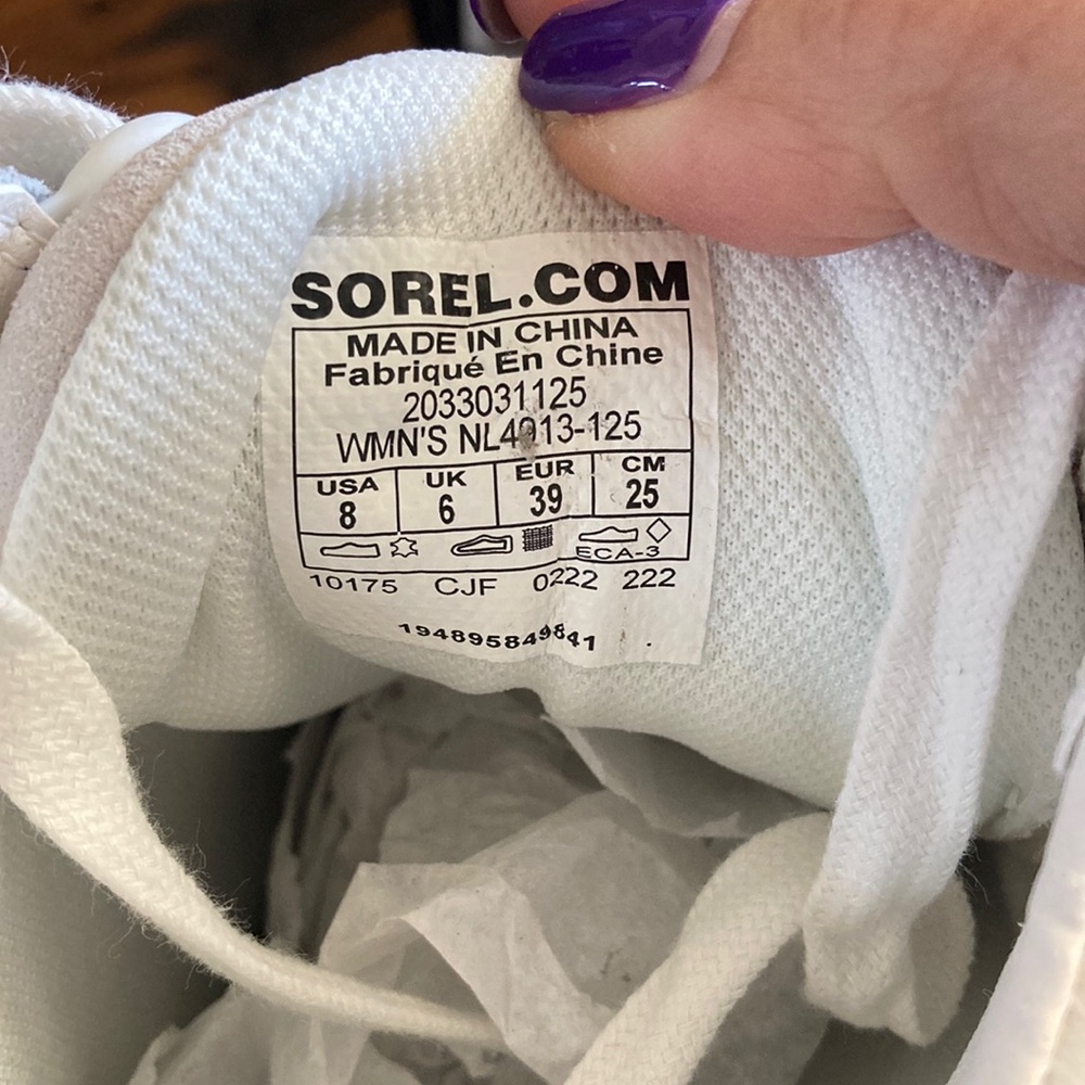 Women's High-Top Sneakers in White by Sorel - Picture 9 of 10
